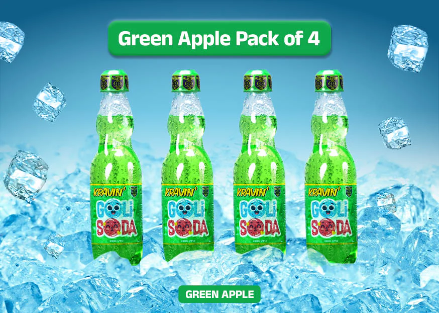 Green Apple Goli Soda (Pack of 4)