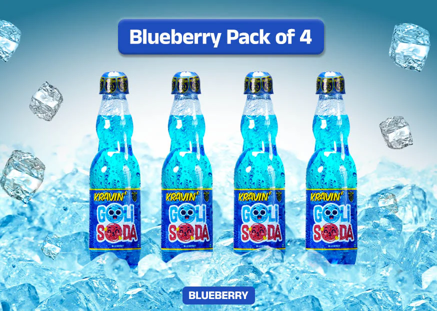 Blueberry Goli Soda (Pack of 4)