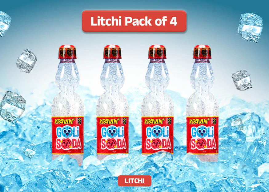 Litchi Goli Soda (Pack of 4)